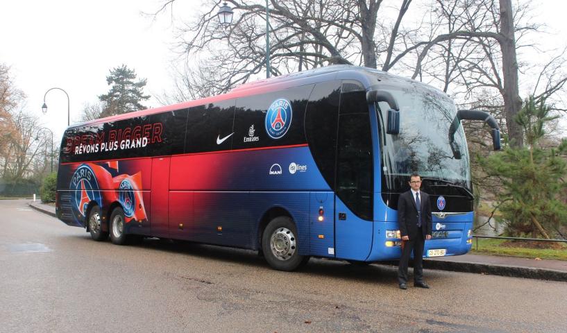 Transdev isilines autocar équipe supporters PSG transporteur officiel évenementiel