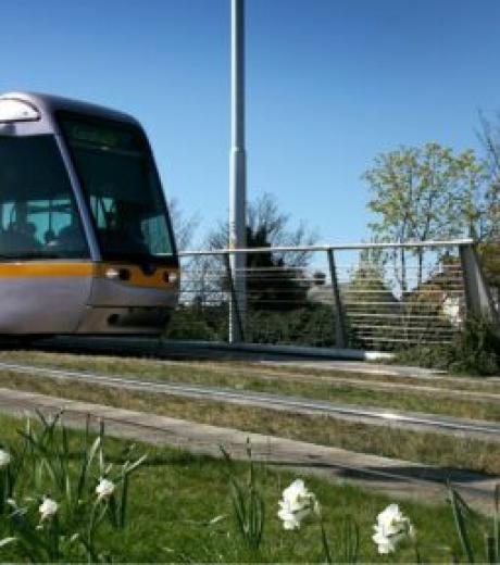 Transdev Group LUAS tramway lightrail Dublin public transportation transports communs mobility company passengers passagers trajet trip