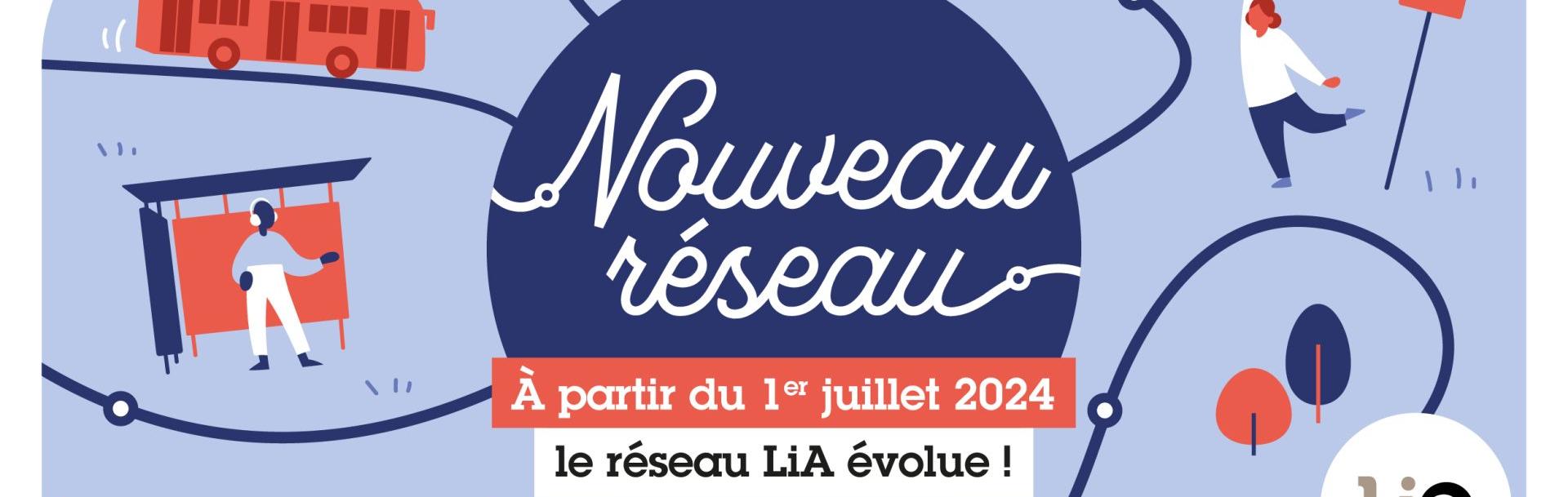Affiche pour le nouveau réseau LiA au Havre