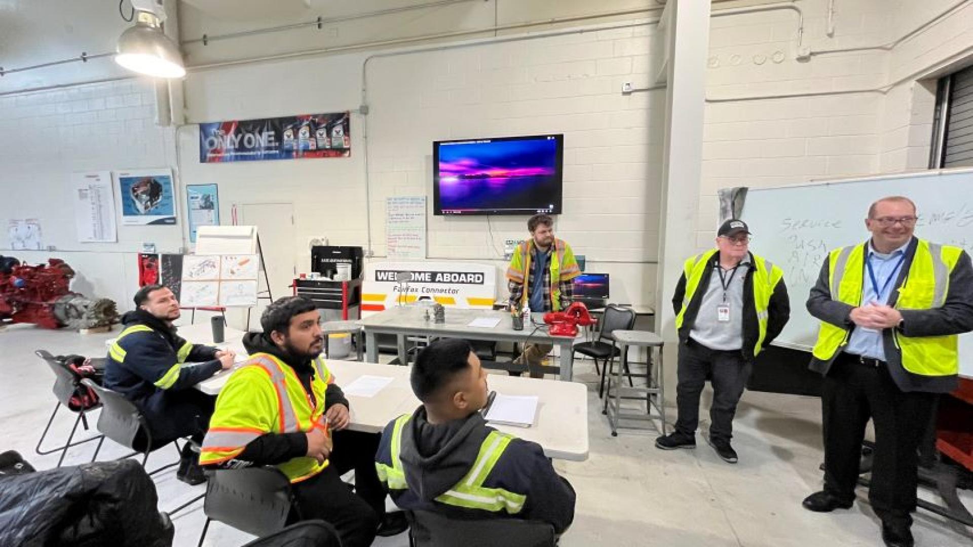 Apprentices at Transdev Maintenance Apprenticeship Program