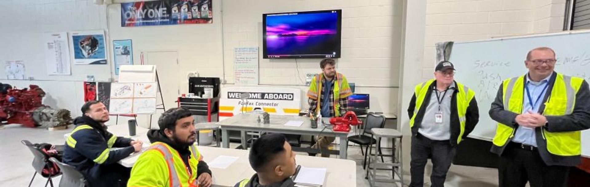 Apprentices at Transdev Maintenance Apprenticeship Program