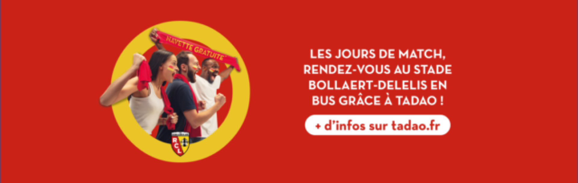 Artois Mobilités, RCLens et Tadao lancent un dispositif innovant pour les soirs de match au Stade Bollaert Delelis