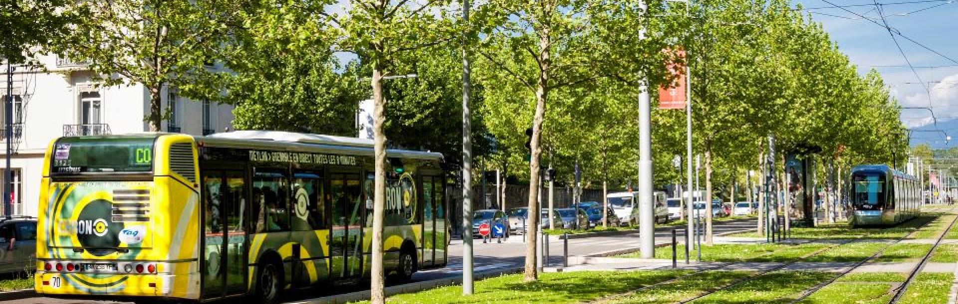 Bus et tramway à Grenoble