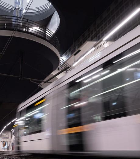 CDG Val Train à Roissy en mouvement