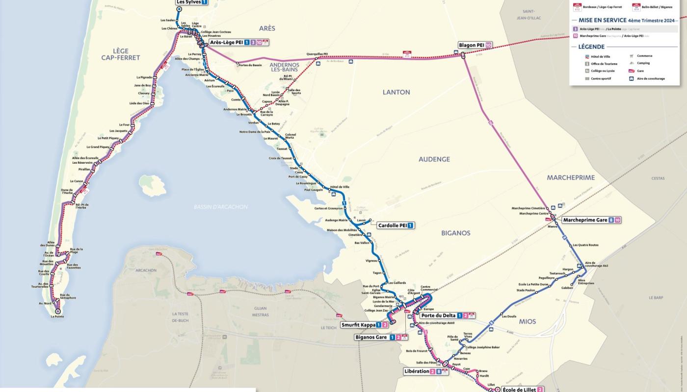 Plan du réseau COBAN