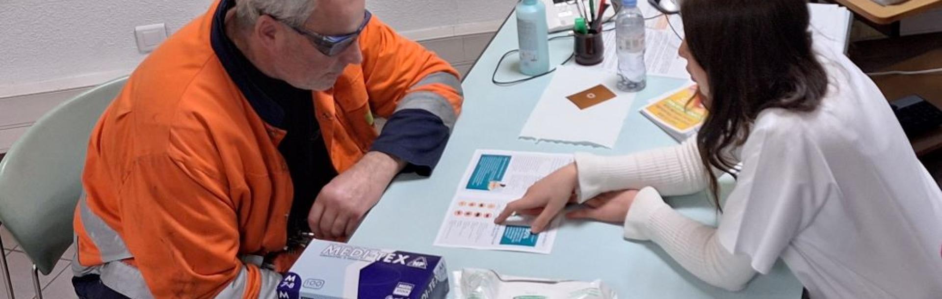 Salarié de la STAS Saint Etienne lors de la première consultation médicale spécialisée STAS