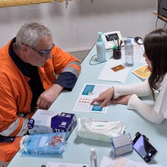 Salarié de la STAS Saint Etienne lors de la première consultation médicale spécialisée STAS