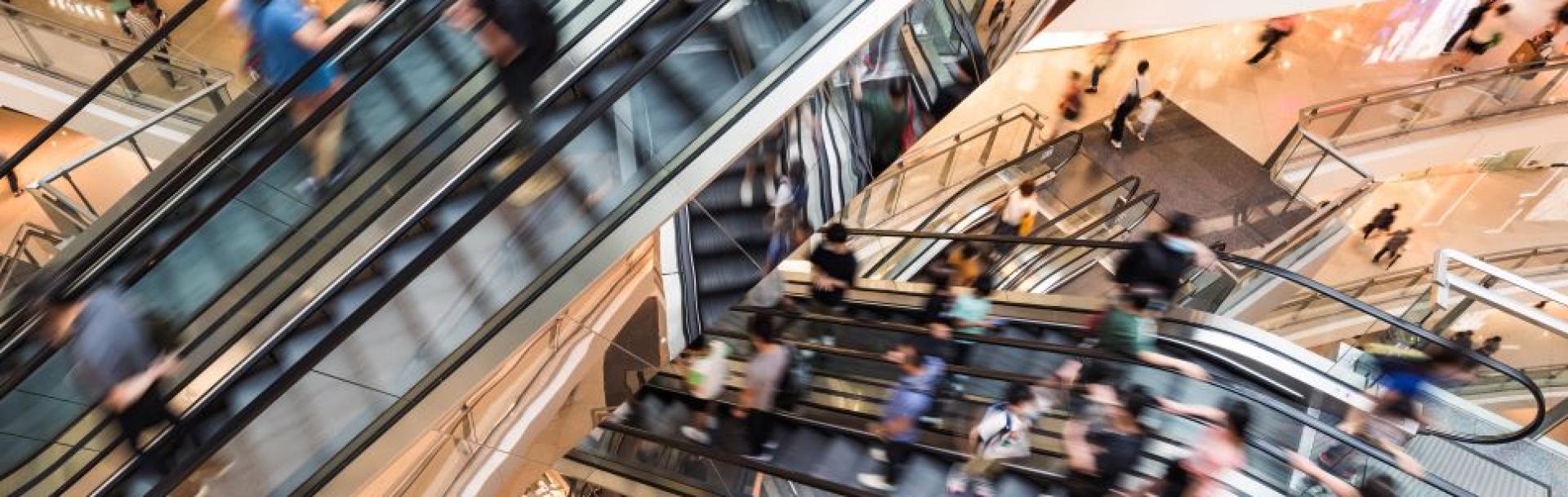 Escalators dans les transports en commun