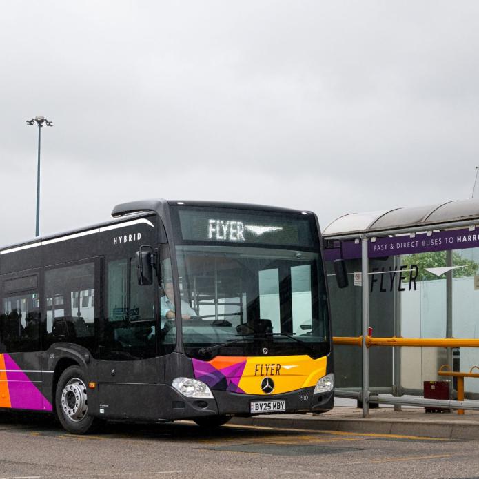 Flyer New Hybrid Bus At LBA