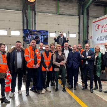 Participants à l'inauguration plateforme immersive Chalon