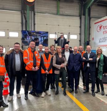 Participants à l'inauguration plateforme immersive Chalon