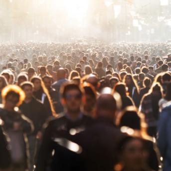 people walking in the street