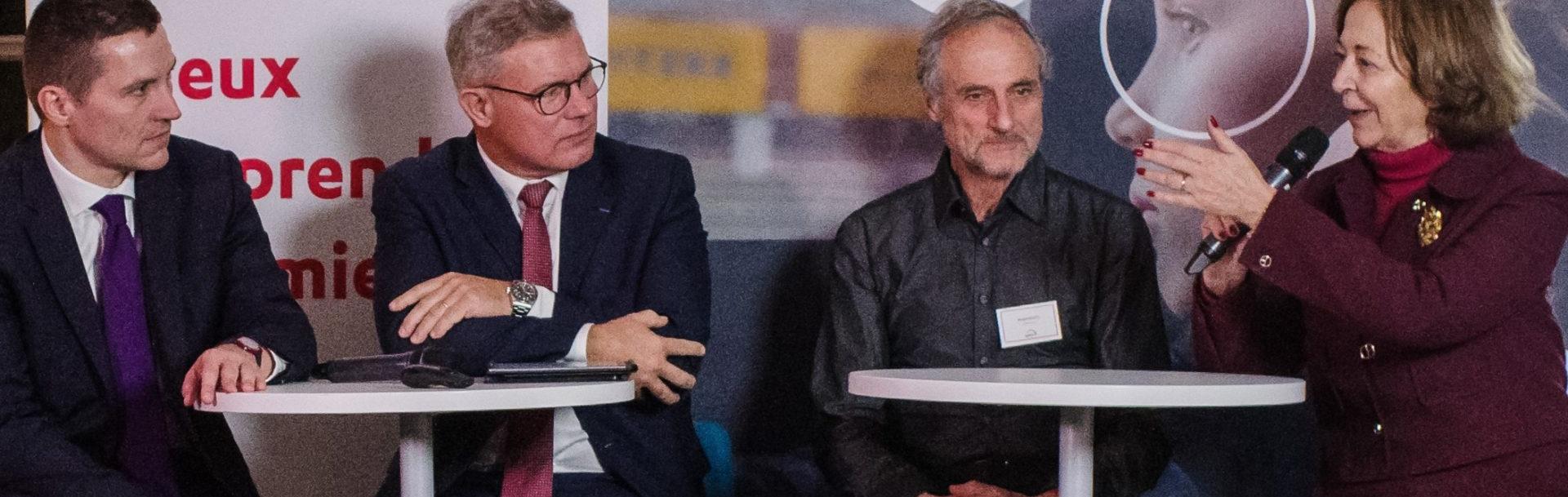 Michel Poletti avec Edouard Héanut, Anne-Marie Idrac et David Valence
