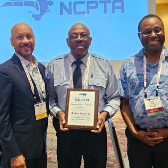 Mr. Robert Moore Jr. winner of NCPTA best driver of the year Award