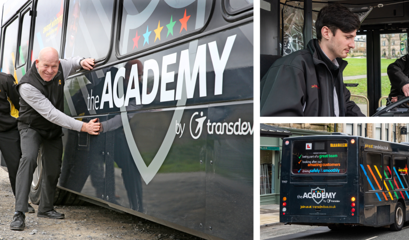Bus noir The Academy by Transdev