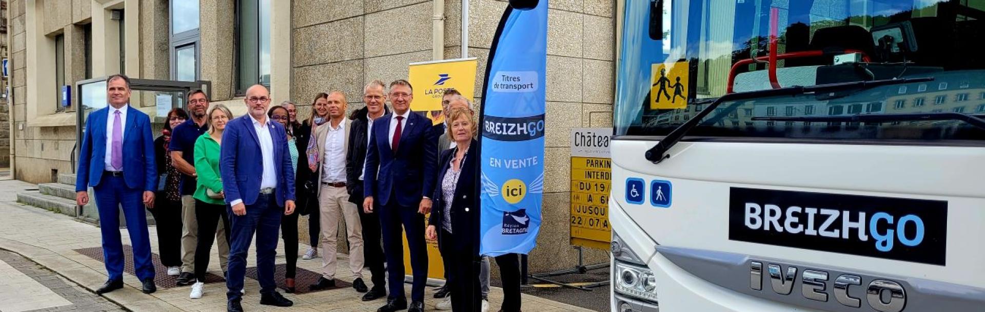 Partenariat Région Bretagne Transdev et La Poste Groupe