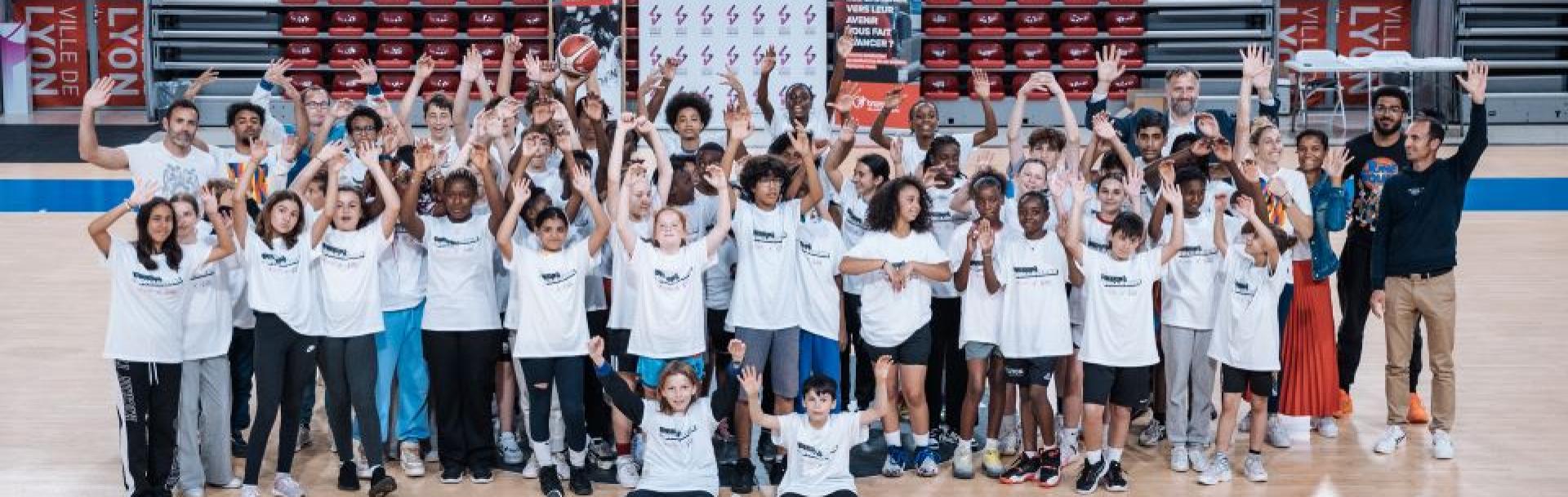 Participants à la deuxième édition du Tournoi des Collégiens LDLC ASVEL Féminin x Transdev