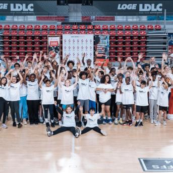 Participants à la deuxième édition du Tournoi des Collégiens LDLC ASVEL Féminin x Transdev