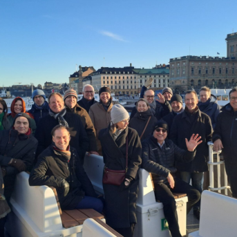 Participants Trans'Lead Topex Mars 2024 sur un bateau en Suède