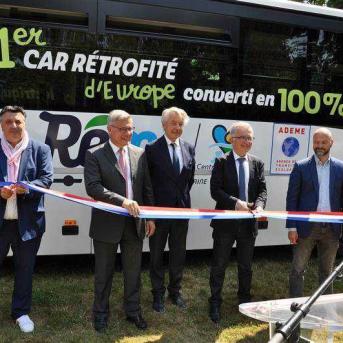 Autocar rétrofité homologué électrique