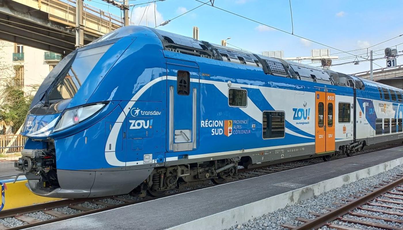 Rame Alstom Omneo pour la ligne Marseille-Toulon-Nice Zou