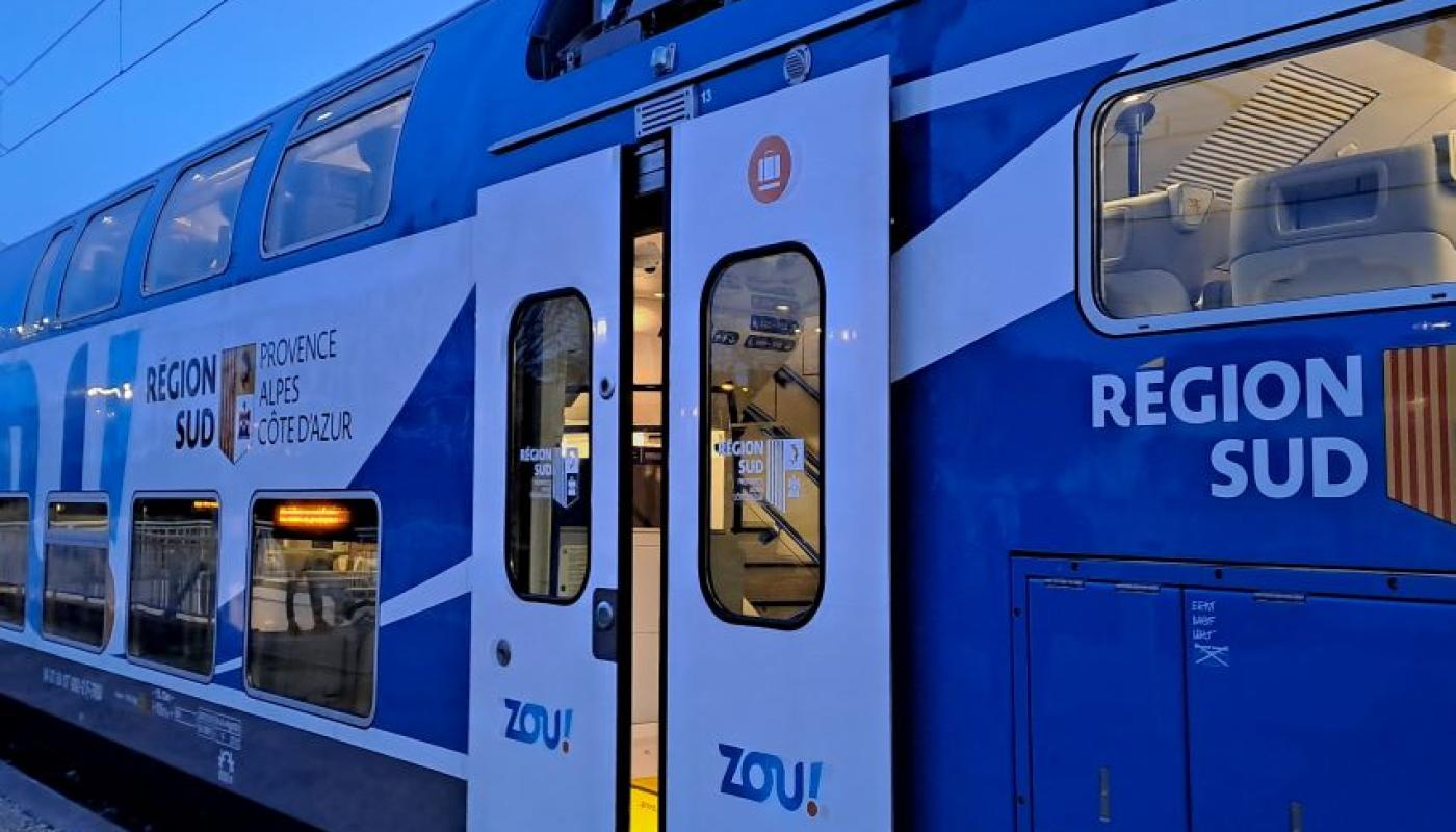 Rame Alstom Omneo pour la ligne Marseille-Toulon-Nice Pas des Lanciers Zou