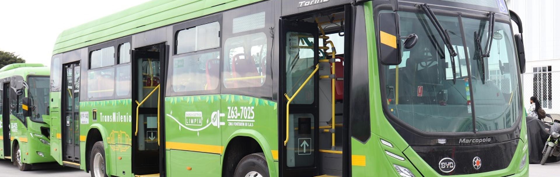 Recharge e-bus vert Transmilenio Bogota