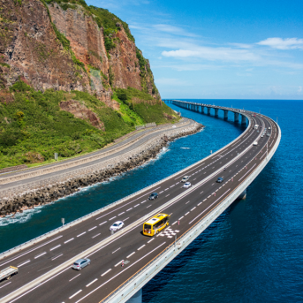 Route en bord de mer La Réunion