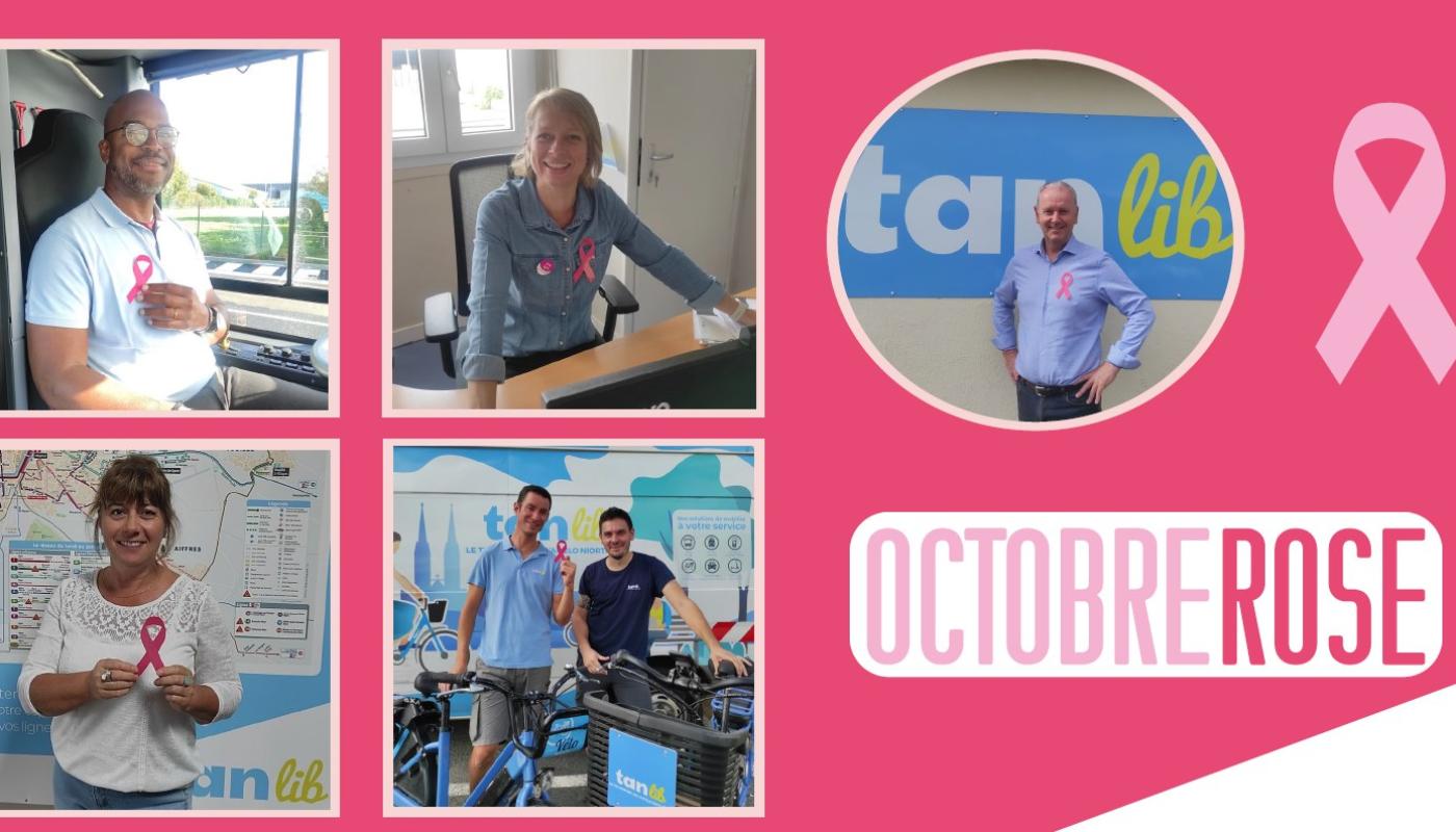 Tan Lib Octobre rose 2023 collaborateurs avec le ruban rose
