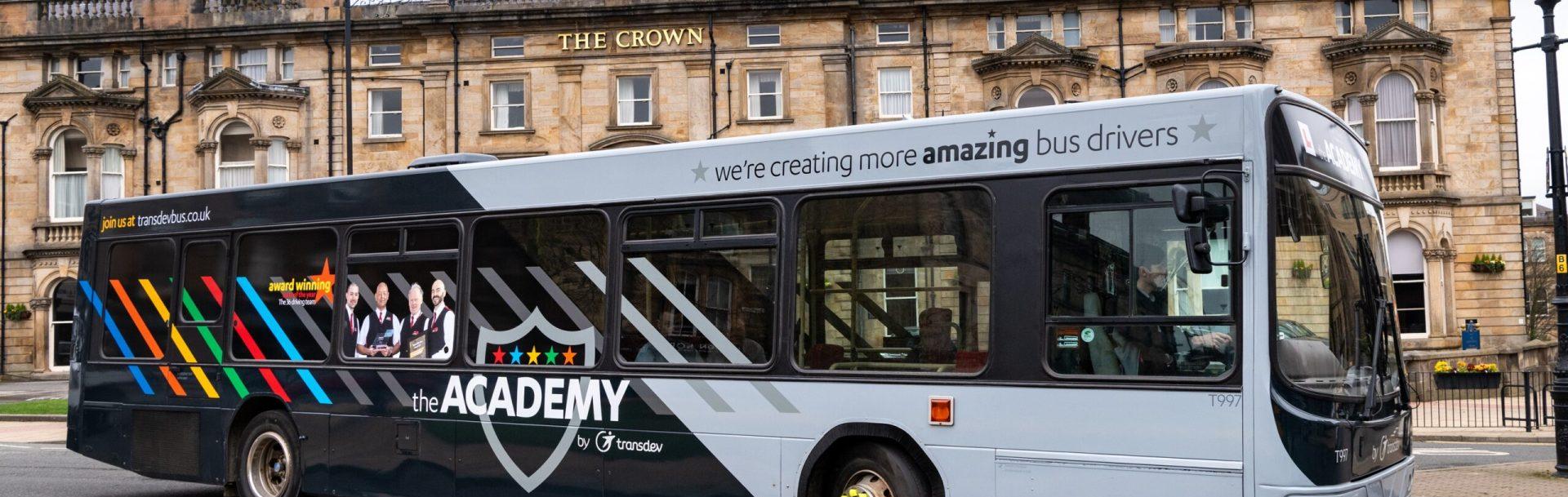 The Academy by Transdev training bus