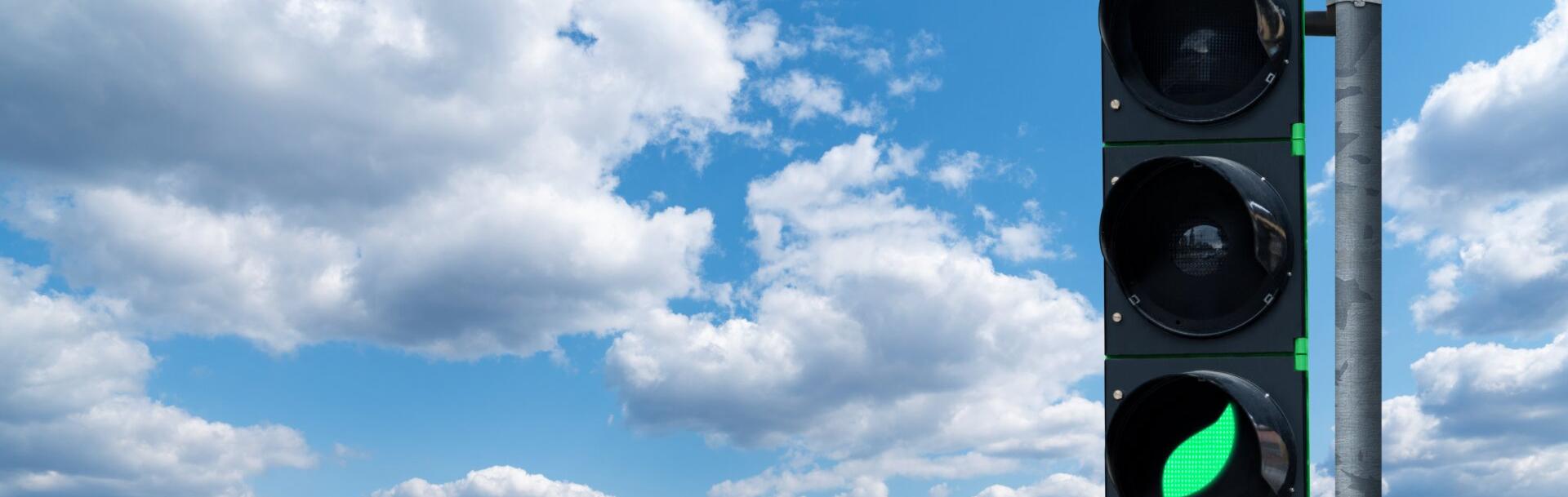 The Mobility Sphere Feu tricolore, feuille et nuages