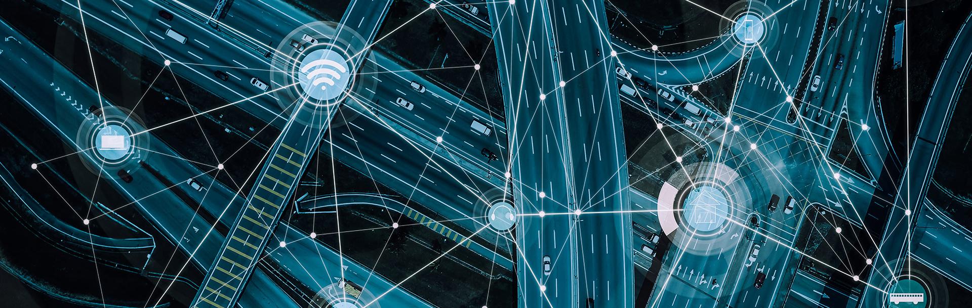 Routes reliées par la technologie