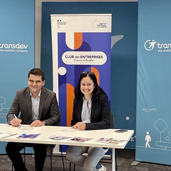 Caroline GONIN DRH et RSE Groupe et de Thierry BRETON Directeur Général de l'Institut