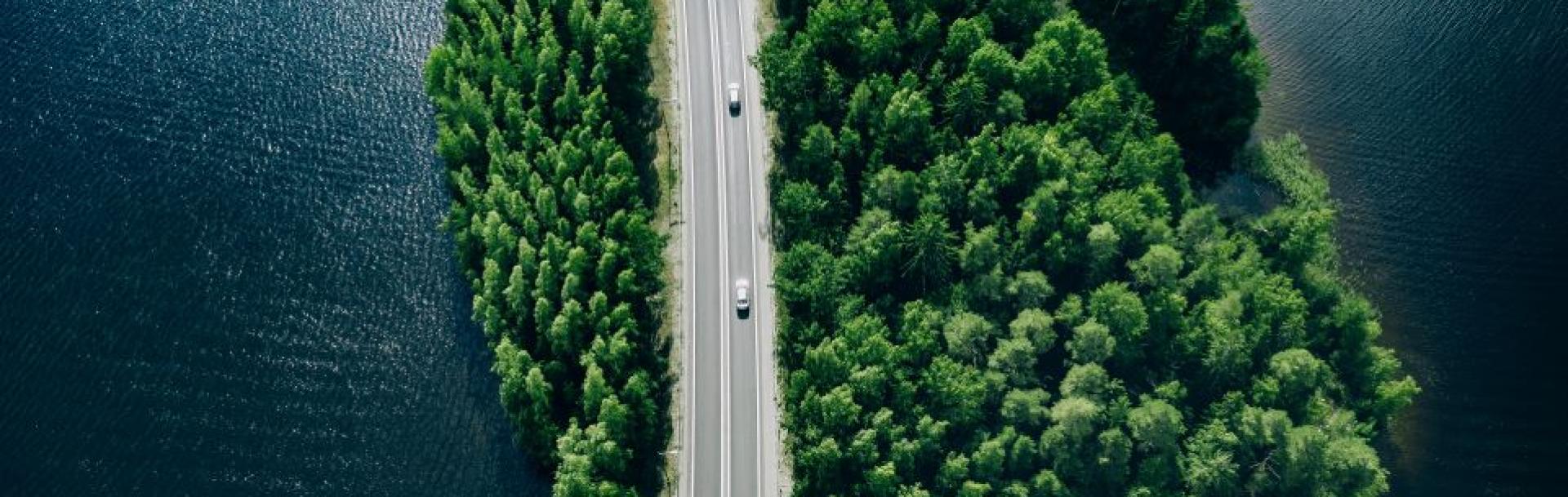 Vue aérienne de Pulkkilanharju Ridge - Parc national de Paijanne