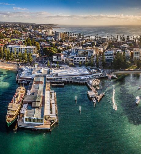 ferry de Sydney à quai vue aérienne