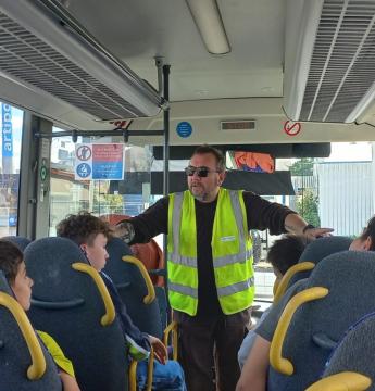 Elèves Niort La Rochelle atelier sensibilisation sécurité bus