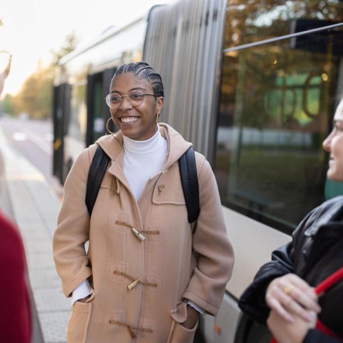 Passagers bus Rouen Normandie France