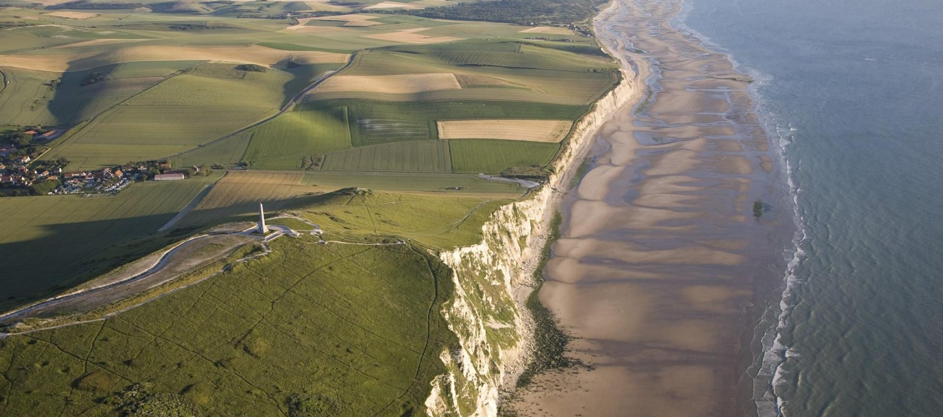 Vue aérienne de Cap Blanc Nez Hauts de France