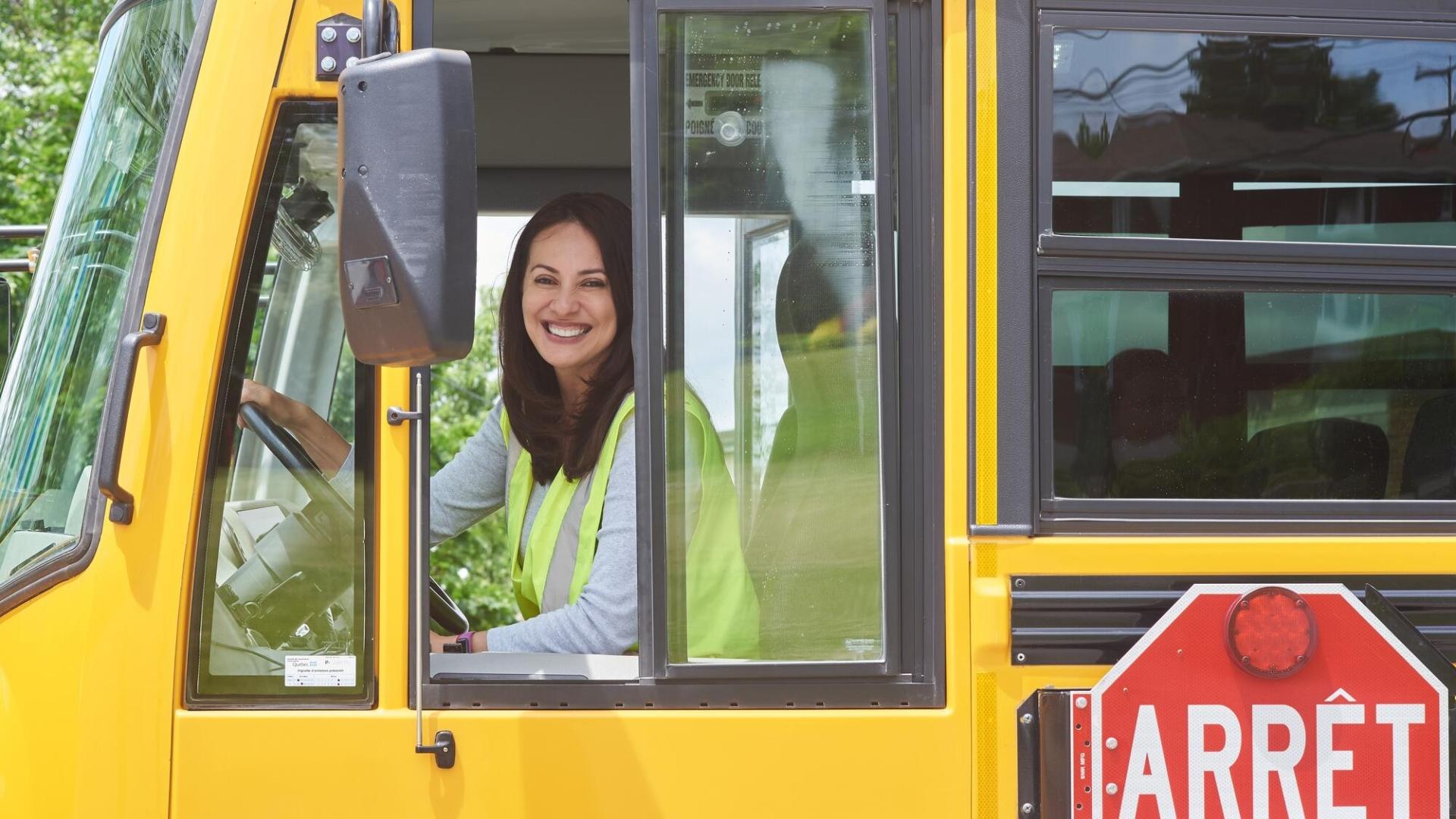 Canada Québec conductrice de bus scolaire