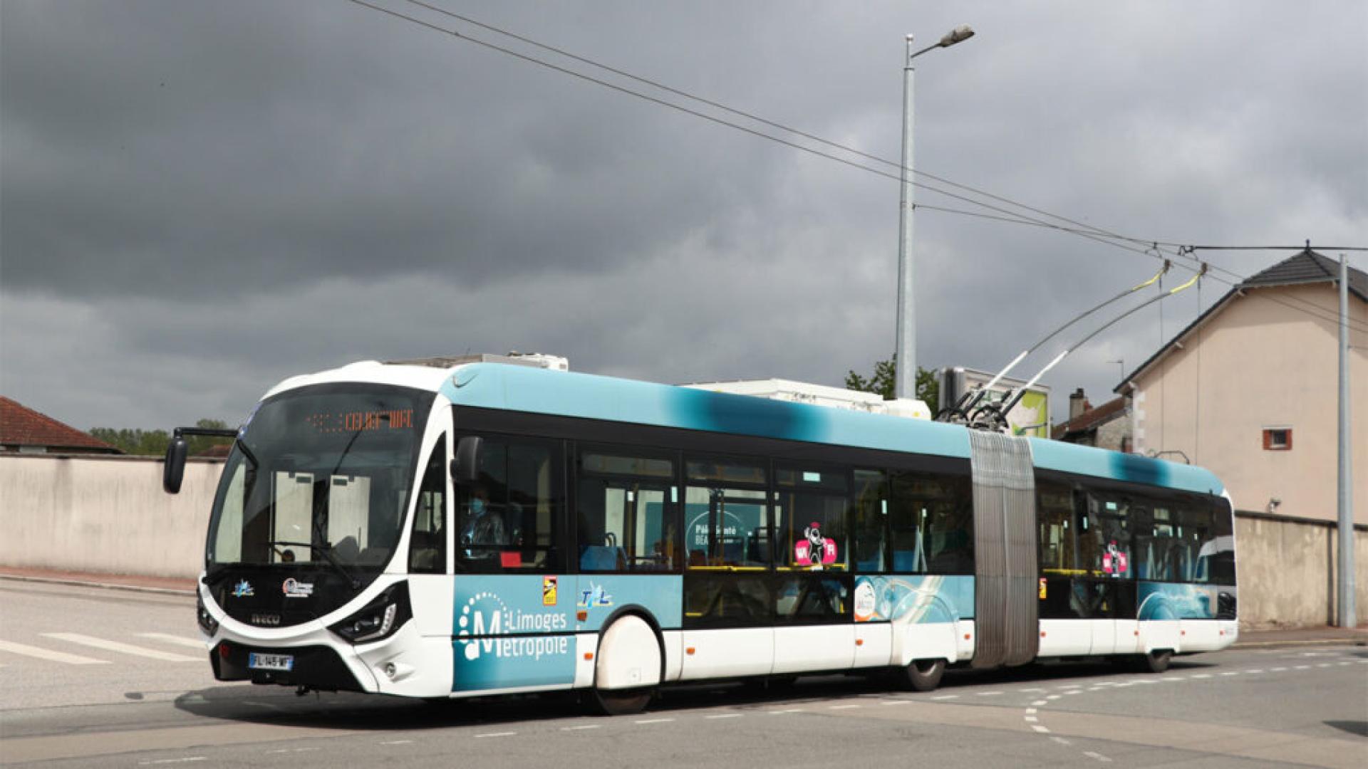 Transdev trolleybus limoges