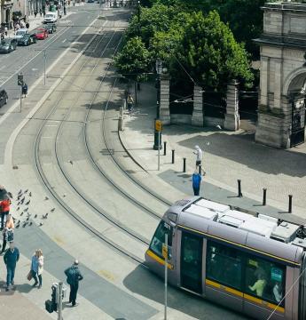 LUAS Light Rail in Dublin Ireland