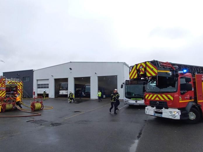 Exercice incendie de grande ampleur à Nantes - Transdev Pays de la Loire