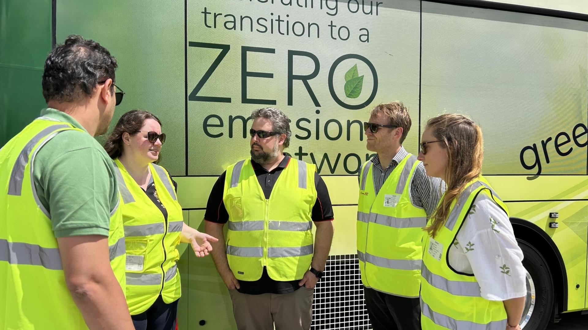 Australia - Queensland - Zero Emission Bus with employees