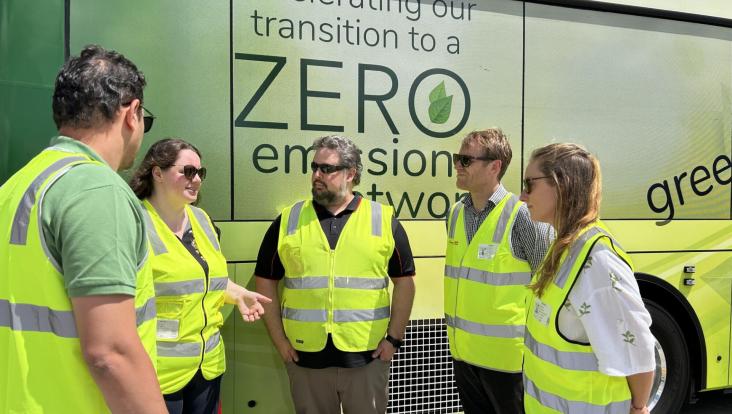 Australia - Queensland - Zero Emission Bus with employees