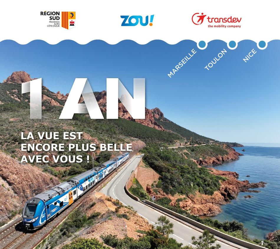 Bannière web 1 an du train zou avec paysage mer
