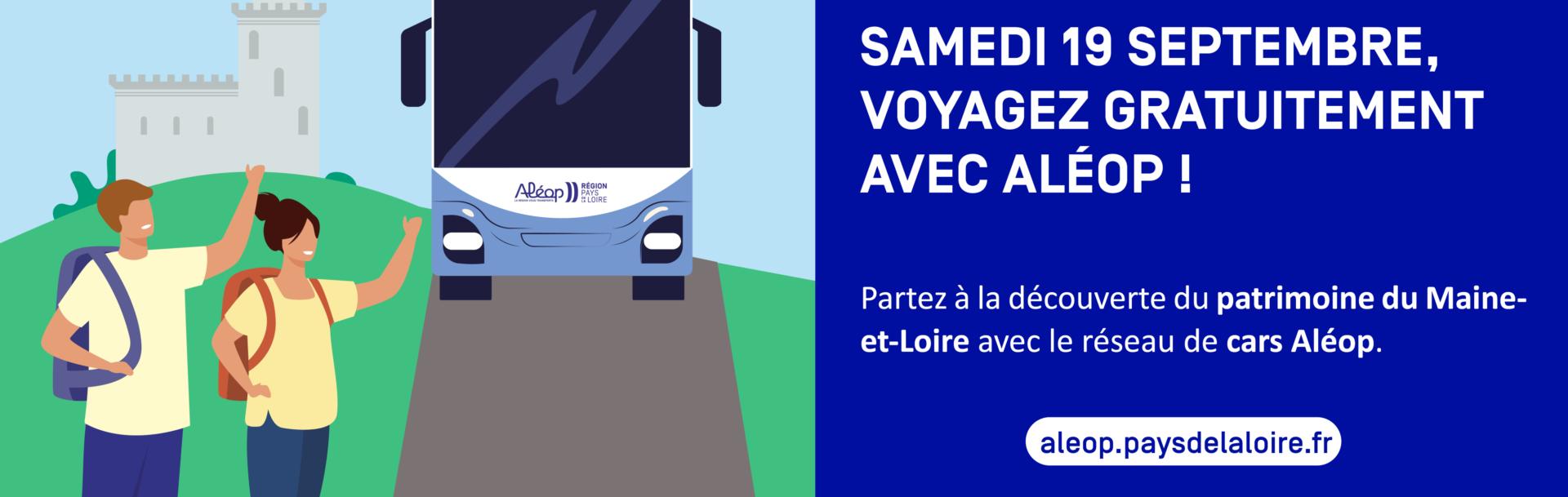 Voyagez gratuitement avec Aléop le samedi 19 septembre