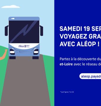 Voyagez gratuitement avec Aléop le samedi 19 septembre