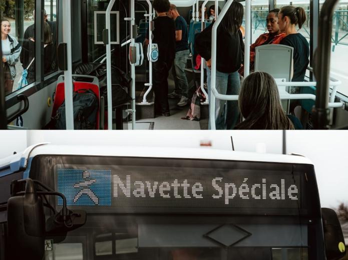 3 images sur le transport des voyageurs dans le cadre de la marche exploratoire sur le territoire de Marne-la-Vallée