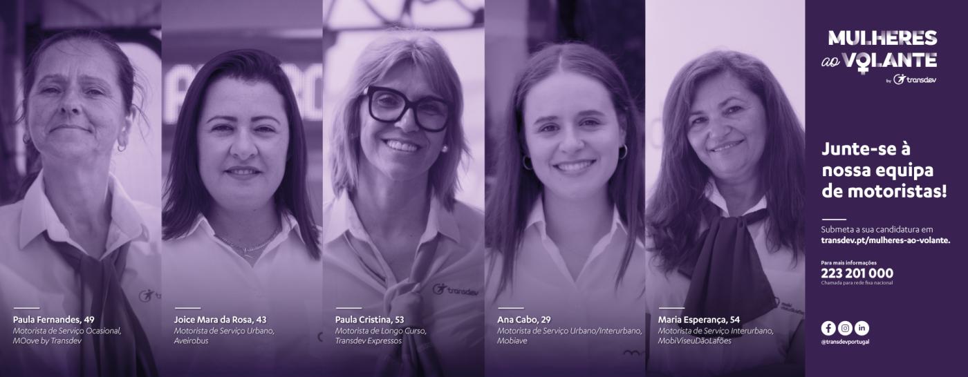 Visuels de la campagne « Mulheres ao Volante » Transdev Portugal