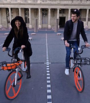 Mobike vélo orange bicycle Transdev mobilité mobility company soft mode doux intermodality multimodality